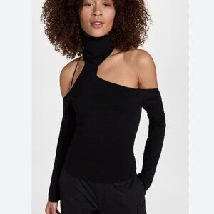 GAUGE81 Lerma Bare Off-shoulderTurtleneck Top In Black